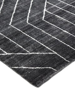 Contemporary Geometric Hand Made Gray Area Rug 10' 0" x 14' 0"