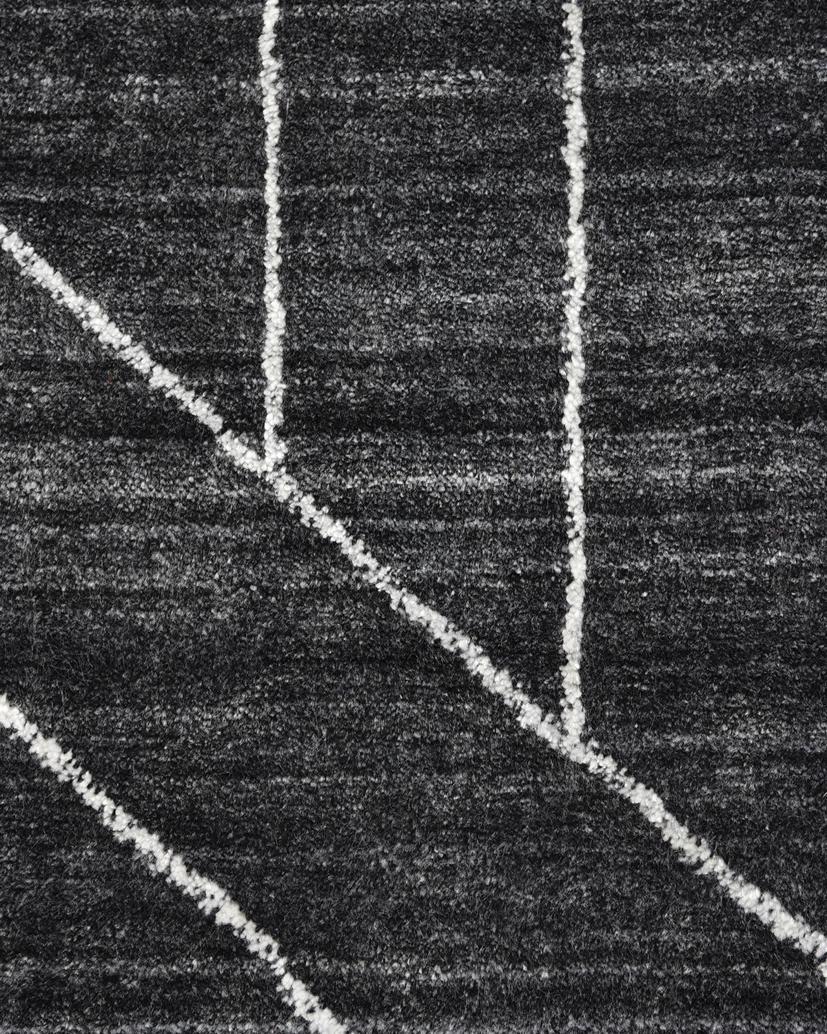 Alfombra Geométrica Contemporánea Hand Made Gris 10' 0