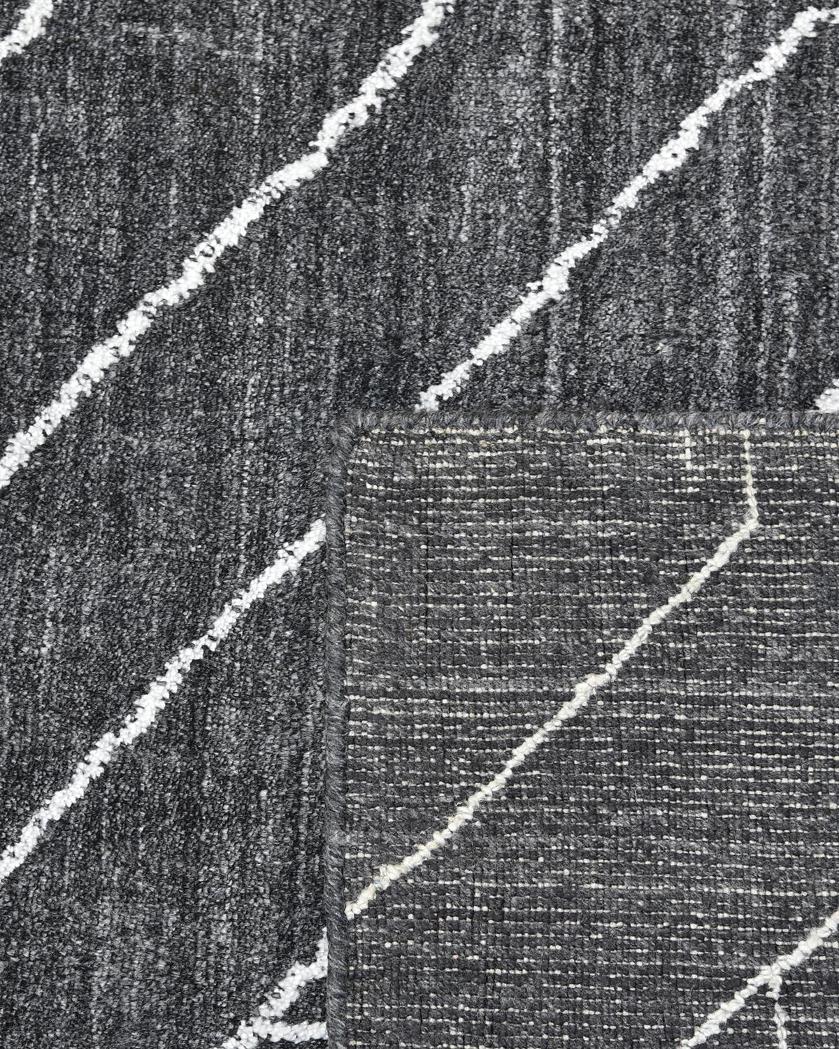 Alfombra Geométrica Contemporánea Hand Made Gris 10' 0