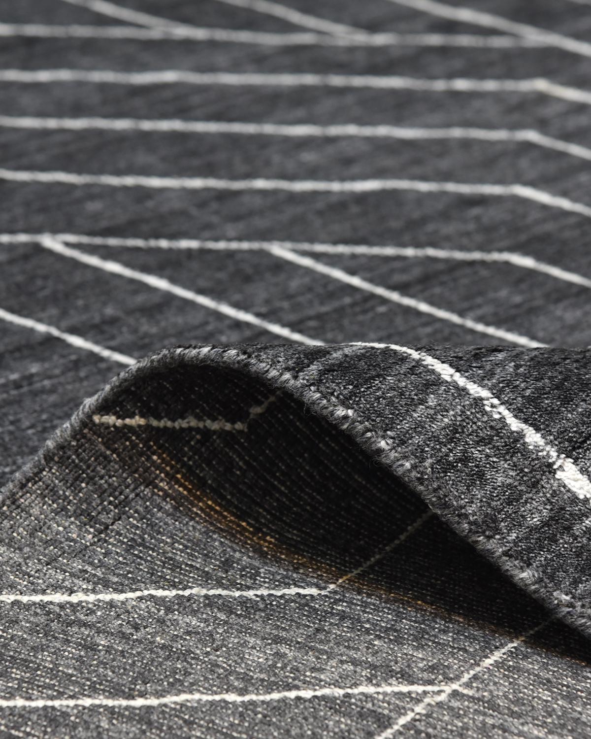 Alfombra Geométrica Contemporánea Hand Made Gris 10' 0