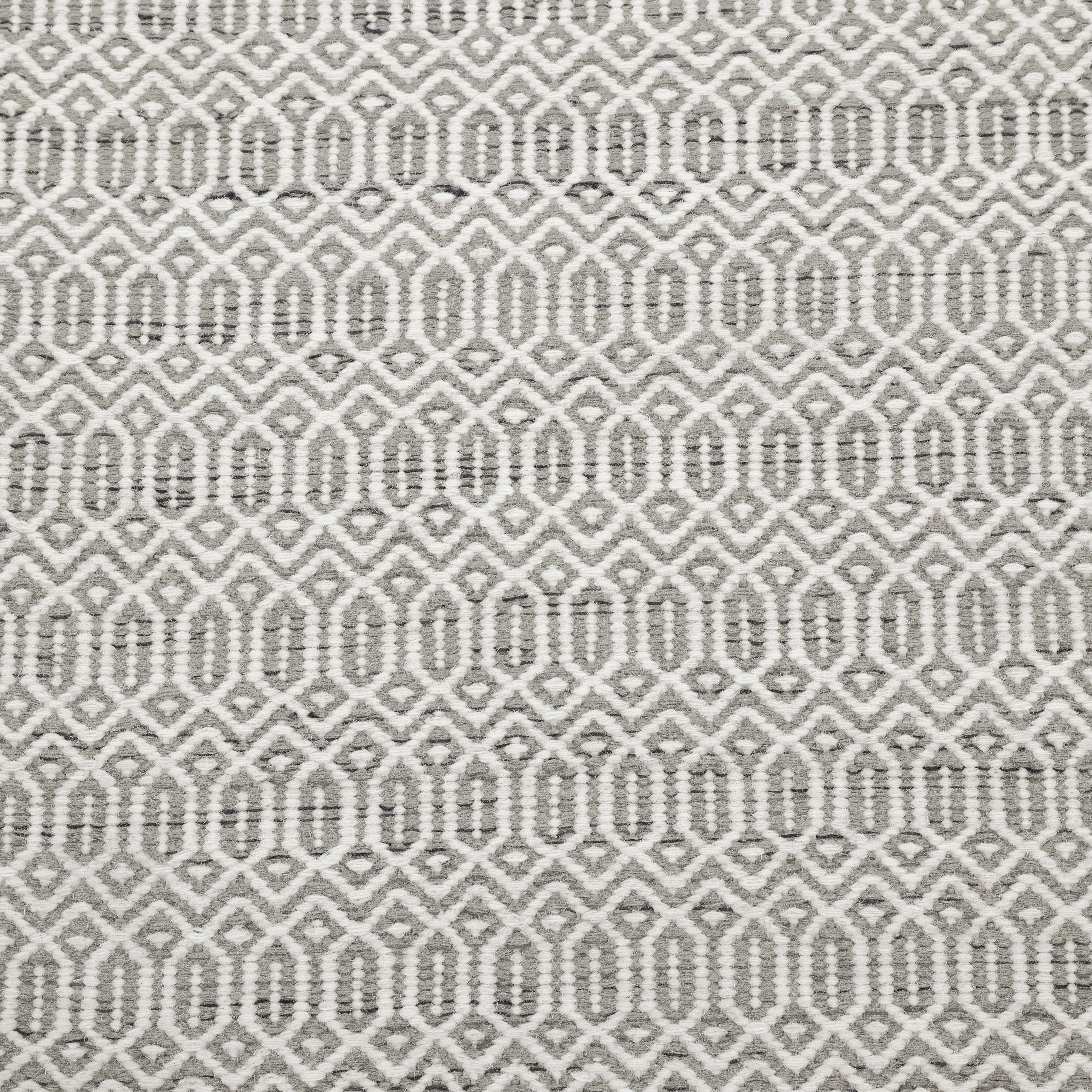 Contemporary Geometric Hand Made Gray Area Rug 3' 0