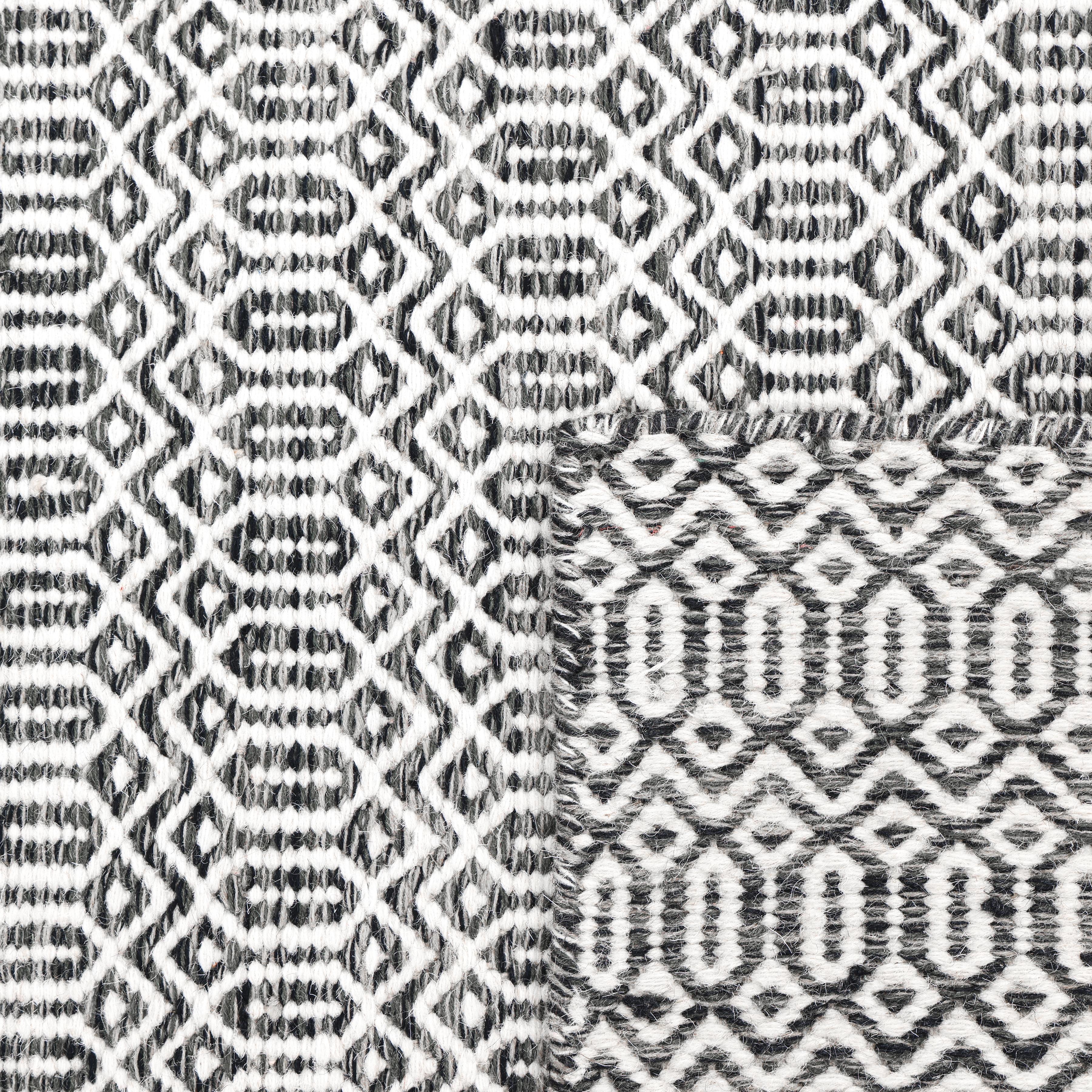 Contemporary Geometric Hand Made Gray Area Rug 3' 0