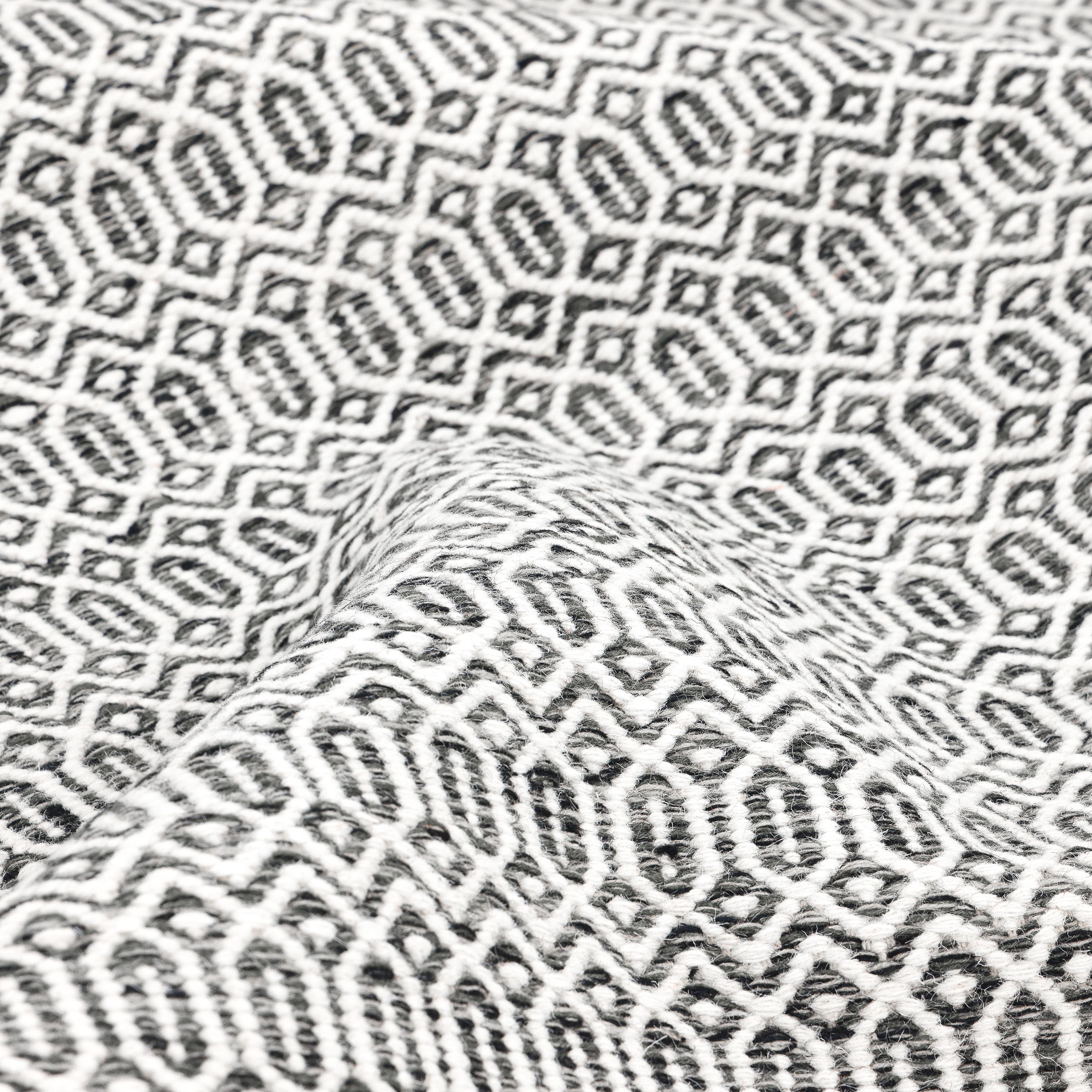 Contemporary Geometric Hand Made Gray Area Rug 3' 0