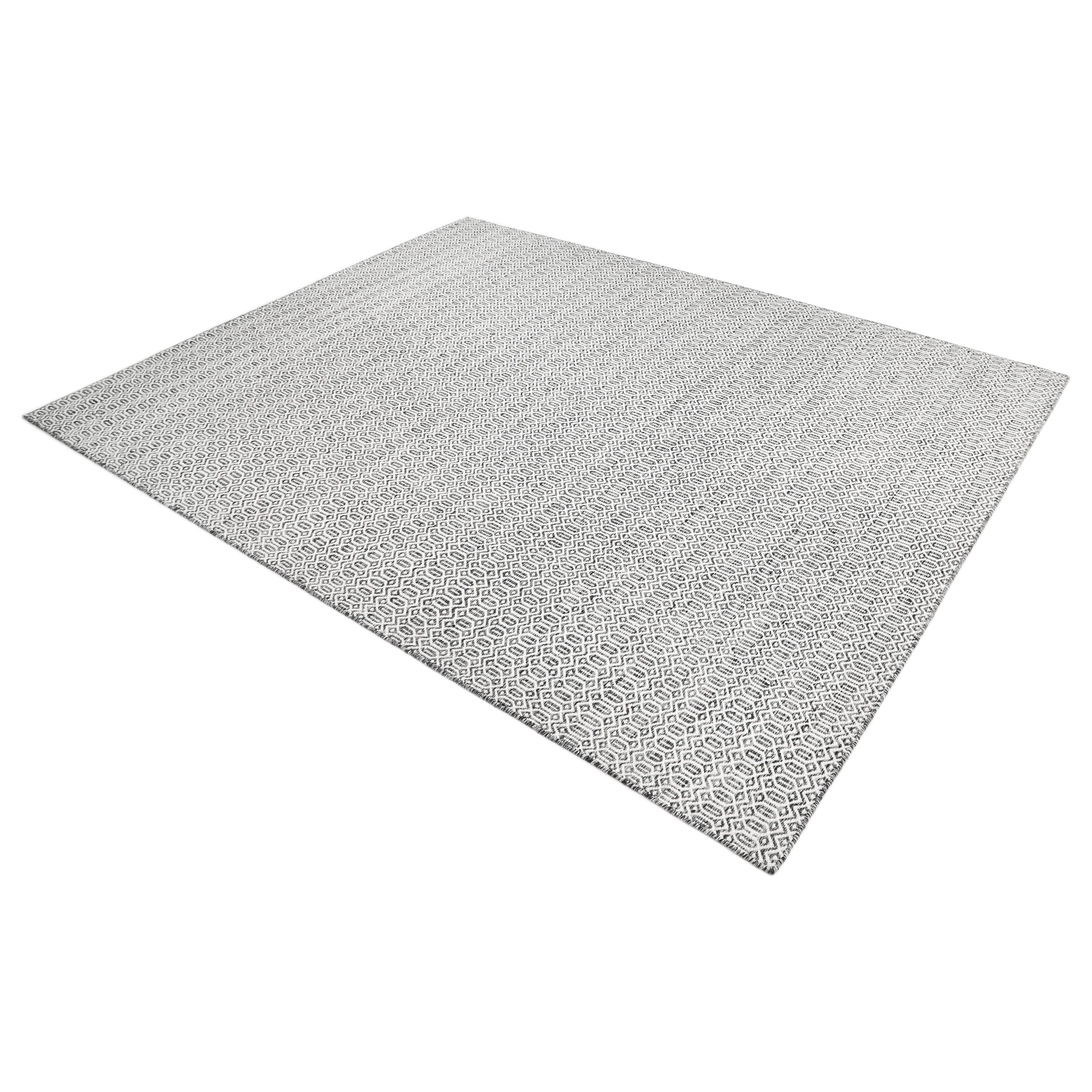 Contemporary Geometric Hand Made Gray Area Rug 3' 0