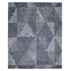 Alfombra Geométrica Contemporánea Hand Made Gris 3' 0" x 5' 0