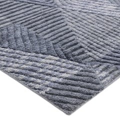 Contemporary Geometric Hand Made Gray Area Rug 8' 0'' x 10' 0''