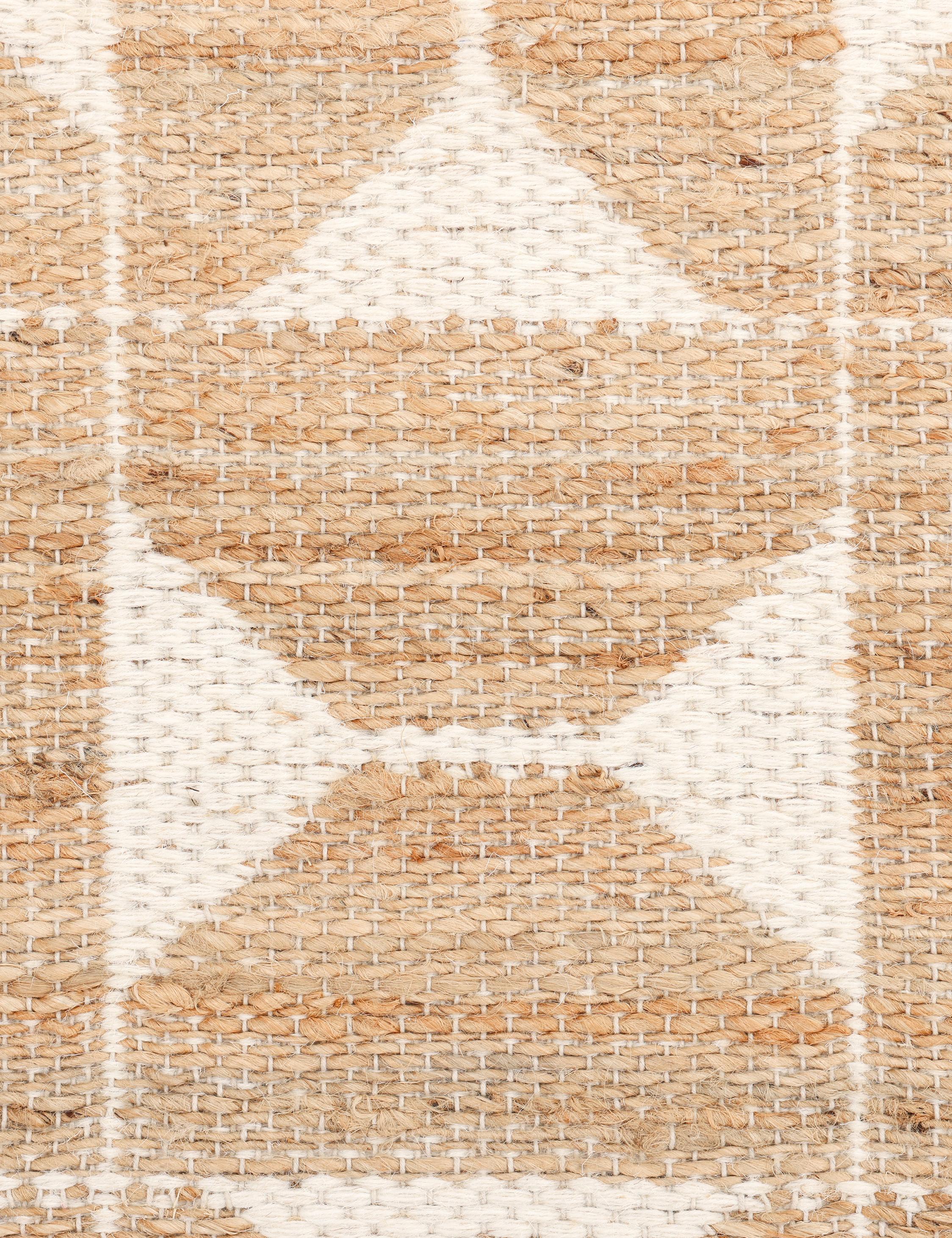Contemporary Geometric Hand Made Ivory Area Rug 5' 0