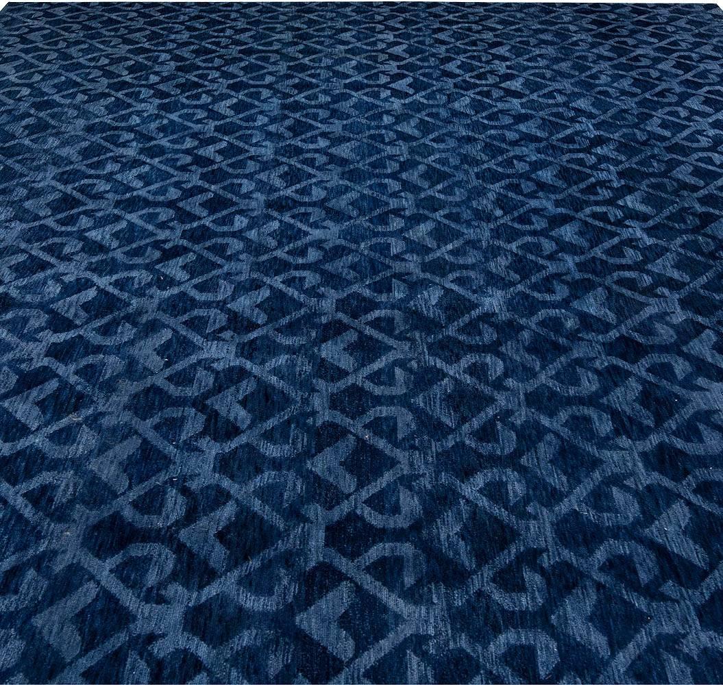 Moderno Tappeto geometrico contemporaneo in pashmina fatto a mano di Doris Leslie Blau in vendita