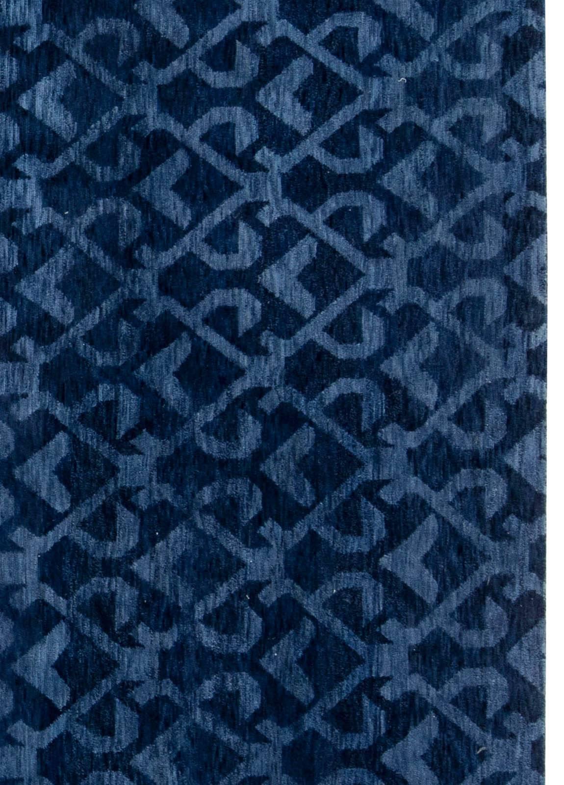 Contemporary Geometric Handcrafted Pashmina Euro Rug by Doris Leslie Blau In New Condition For Sale In New York, NY