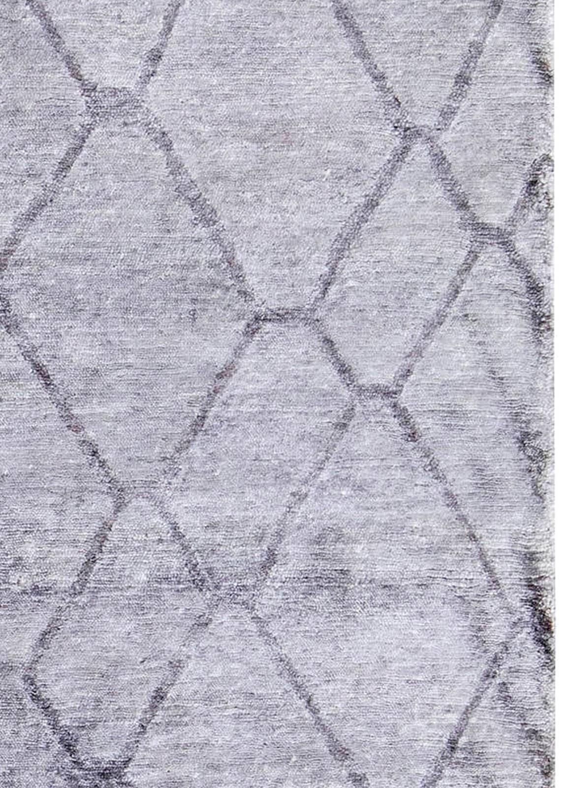 Modern Contemporary Geometric Handmade Silk Rug by Doris Leslie Blau For Sale