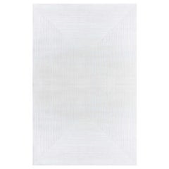 Tappeto geometrico contemporaneo di seta e lana con nodo alto e basso di Doris Leslie Blau