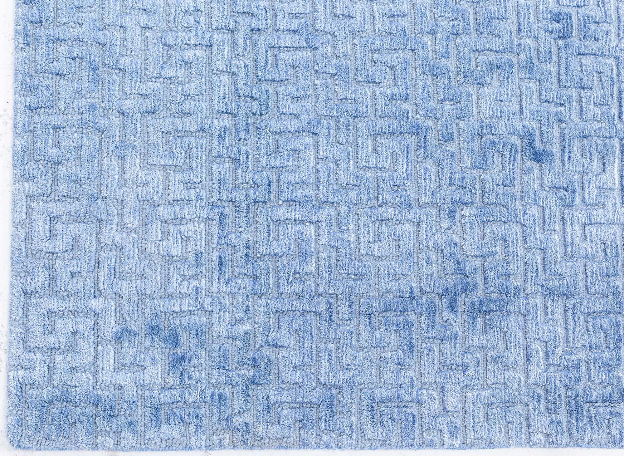Tapis contemporain géométrique High-low en soie nouée Fragment par Doris Leslie Blau Neuf - En vente à New York, NY