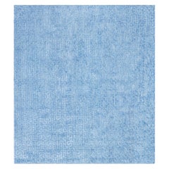 Tapis contemporain géométrique High-low en soie nouée Fragment par Doris Leslie Blau