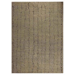 Contemporary Geometric Moroccan Style Beige and Brown Rug by Doris Leslie Blau