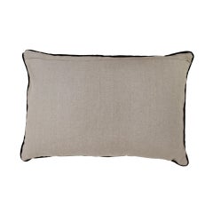 Cuscino contemporaneo con stampa geometrica in lino e cotone