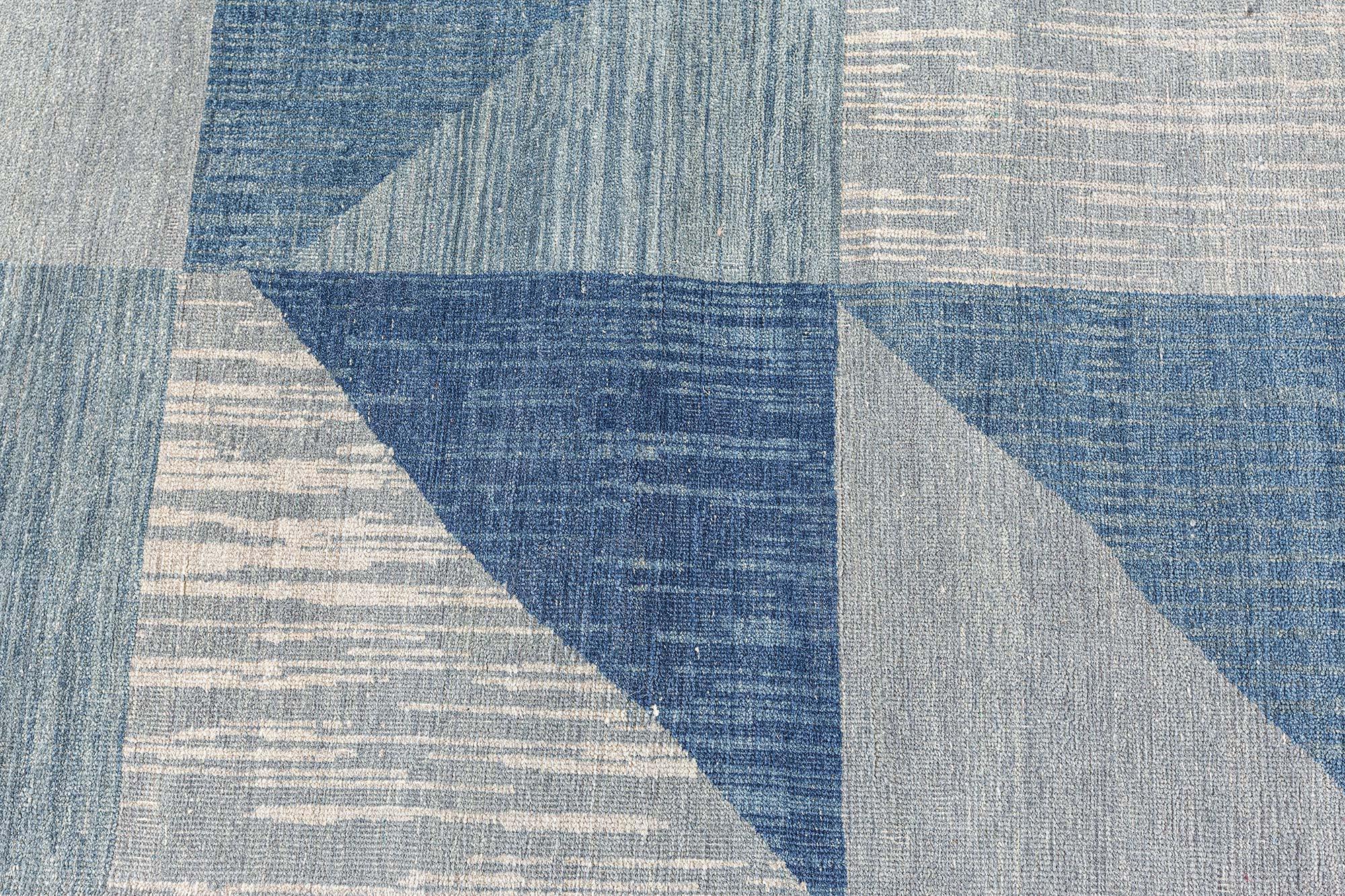 Noué à la main Tapis géométrique contemporain de Doris Leslie Blau en vente