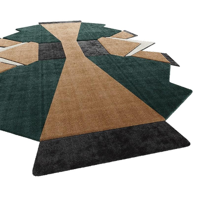 Tapis Shaped #031 also known as Roseta Rug is a unique piece by HOMMÉS Studio x TAPIS Studio. The strong character of Roseta rug will take the lead of the room. Besides its futuristic shape, this unique geometrical rug is the epitome of high-end