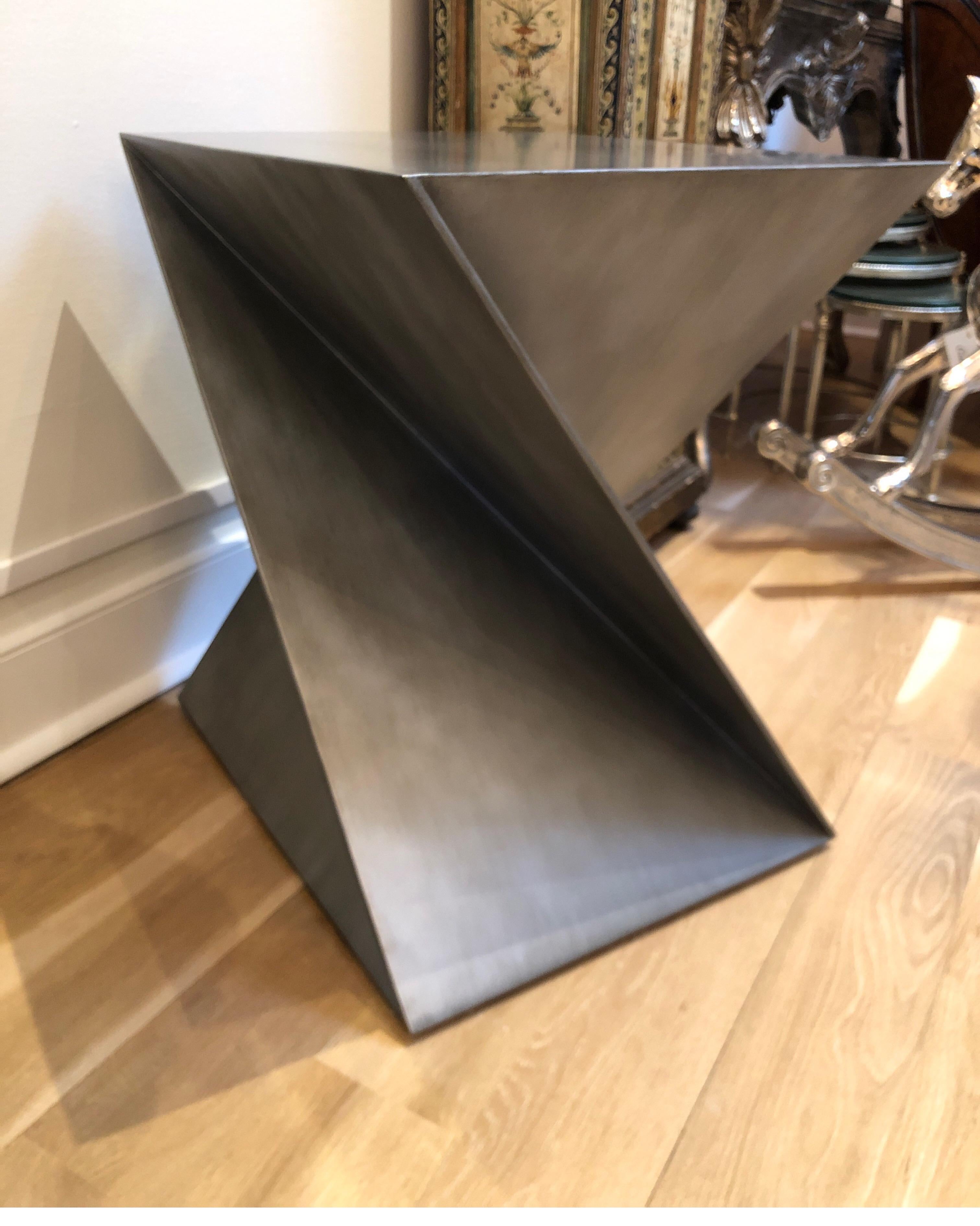Contemporary Geometric Side Table, Style of Mathieu Mategot In Good Condition In Los Angeles, CA