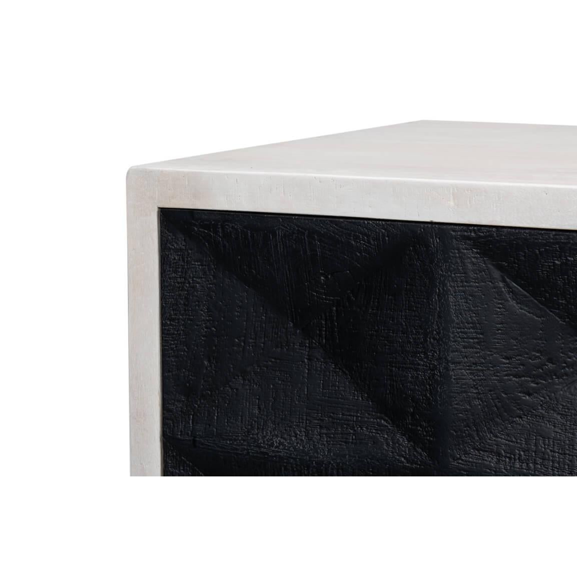 Wood Contemporary Geometric Sideboard For Sale