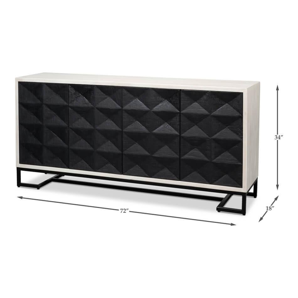 Contemporary Geometric Sideboard For Sale 2