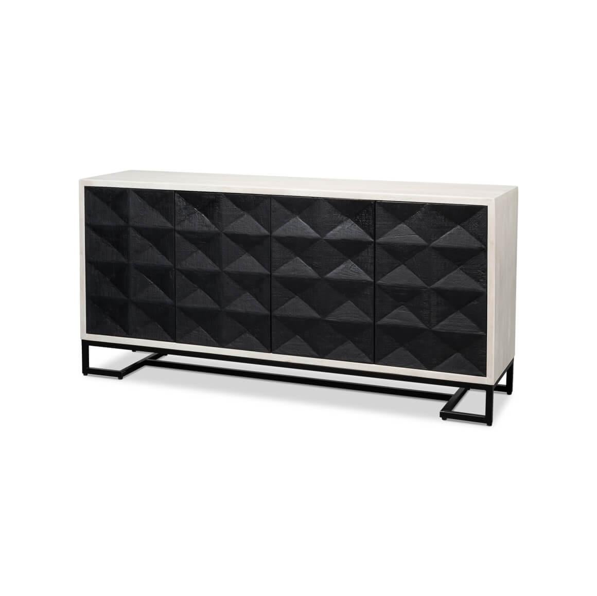Contemporary Geometric Sideboard For Sale