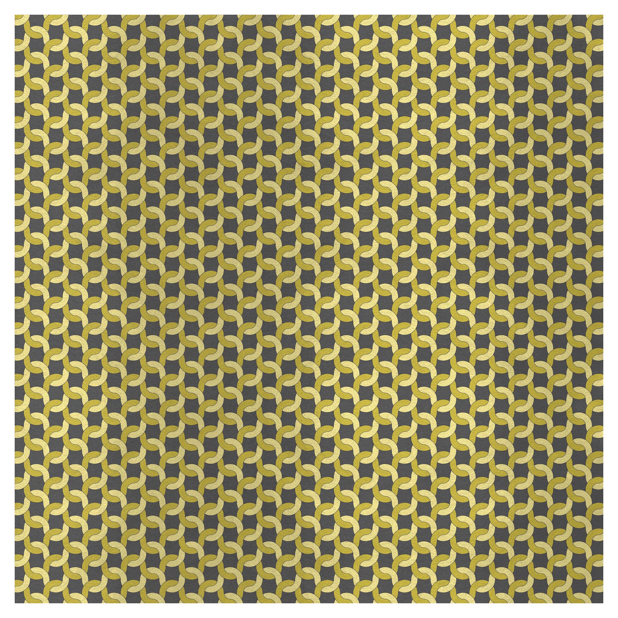 Contemporary Geometric Silk Panel