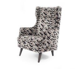 Contemporary Geometric Wing Chairs