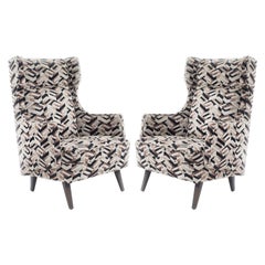 Contemporary Geometric Wing Chairs Contemporary Geometric Wing Chairs