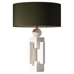 contemporary geometrical plaster lamp modernist style