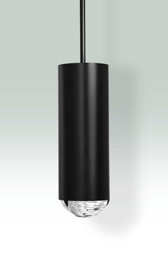 Contemporary Pendant in Black Brass and Crystal by Ghirò Studio