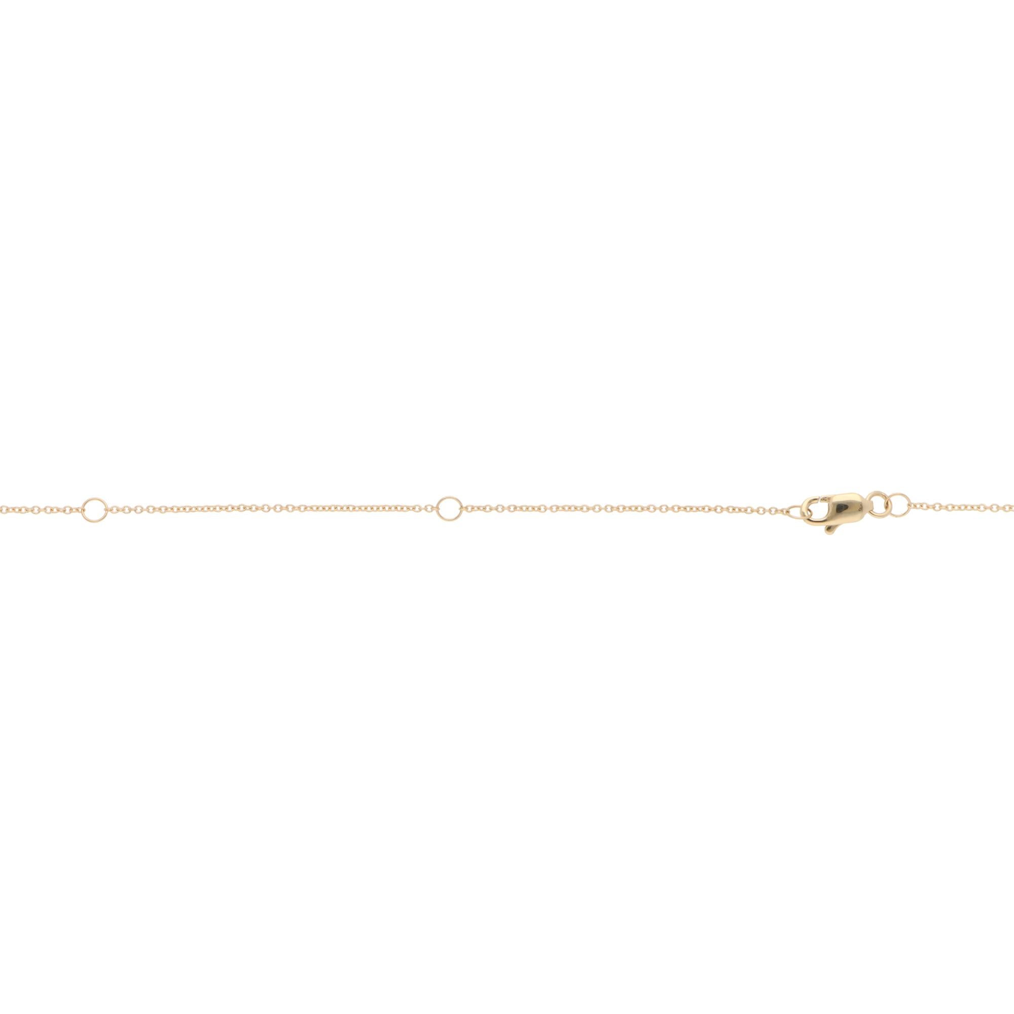 Brilliant Cut Contemporary GIA Certified 0.60ct Diamond Solitaire Necklace in Yellow Gold For Sale