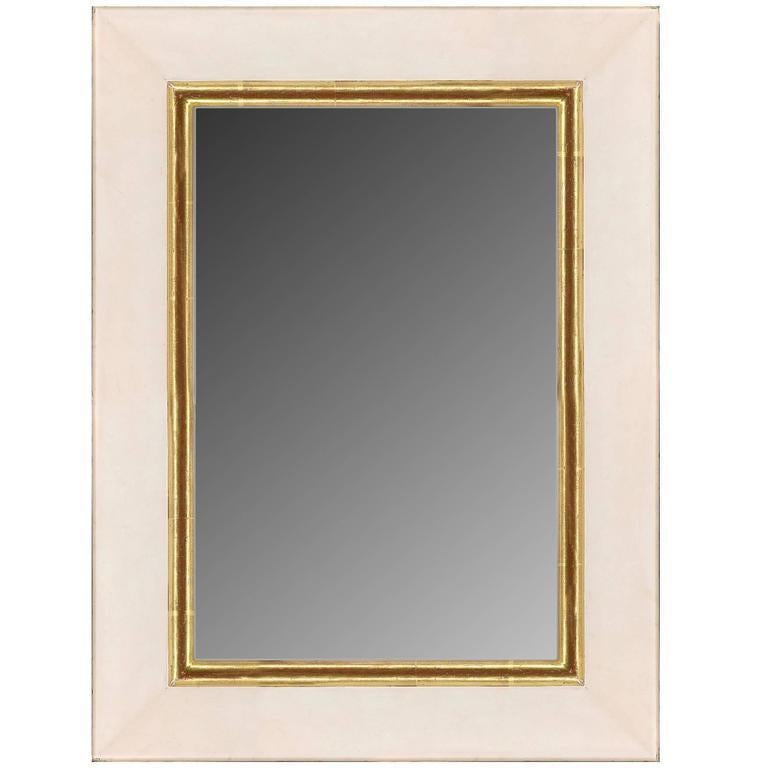 American Contemporary Gilt and Lacquer Mirror For Sale