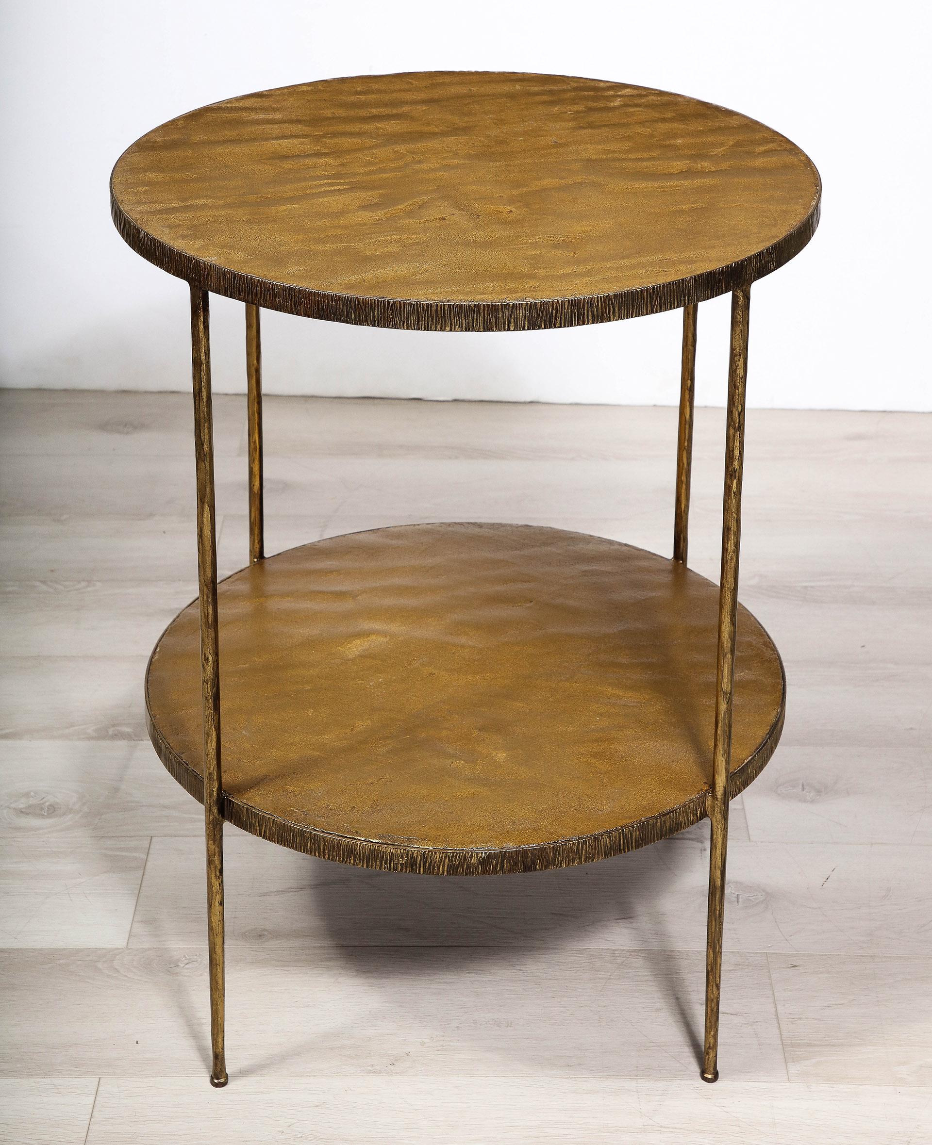 Table contemporaine en fer forgé doré Neuf - En vente à New York, NY