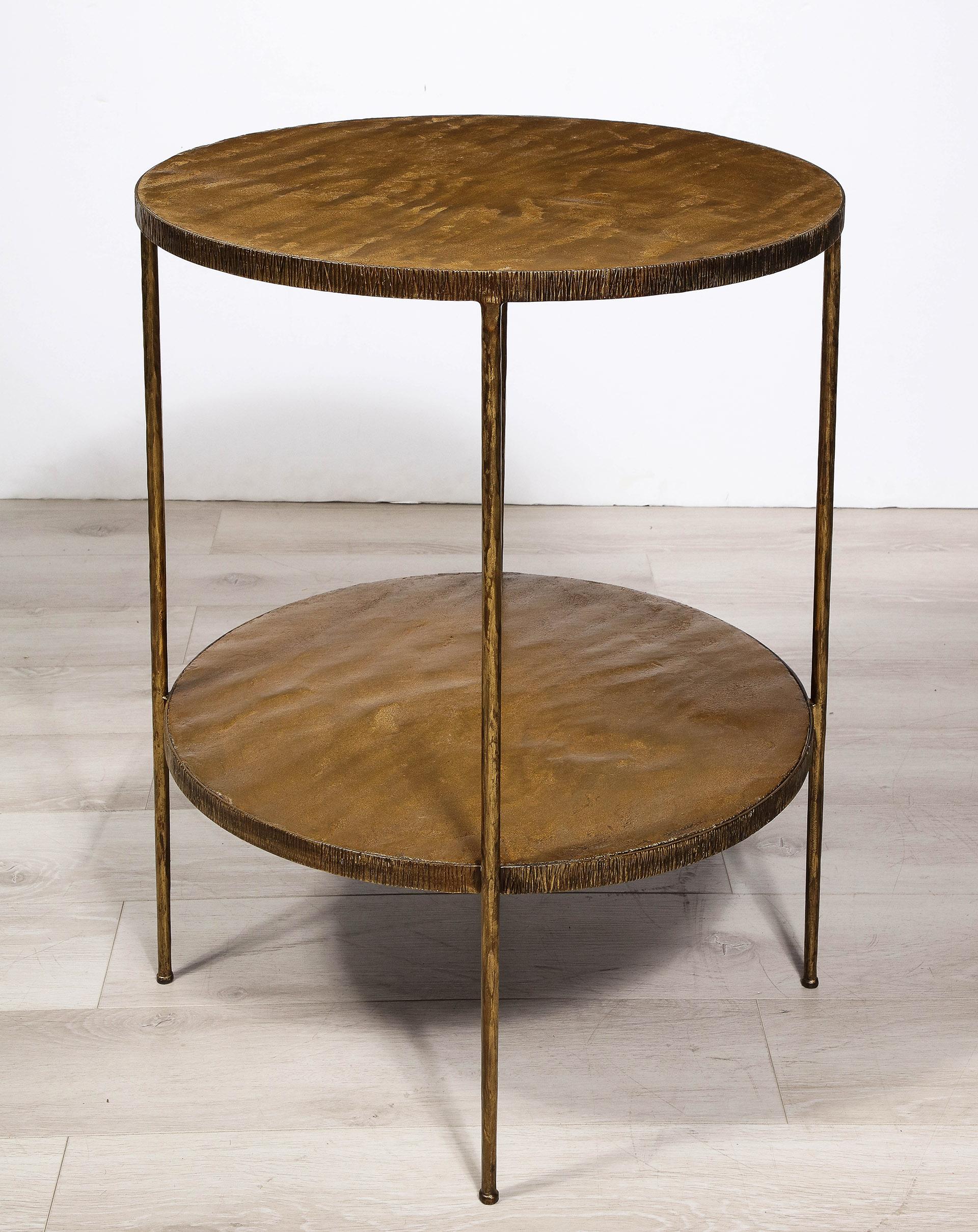 Contemporary Gilt Wrought Iron Table For Sale 3