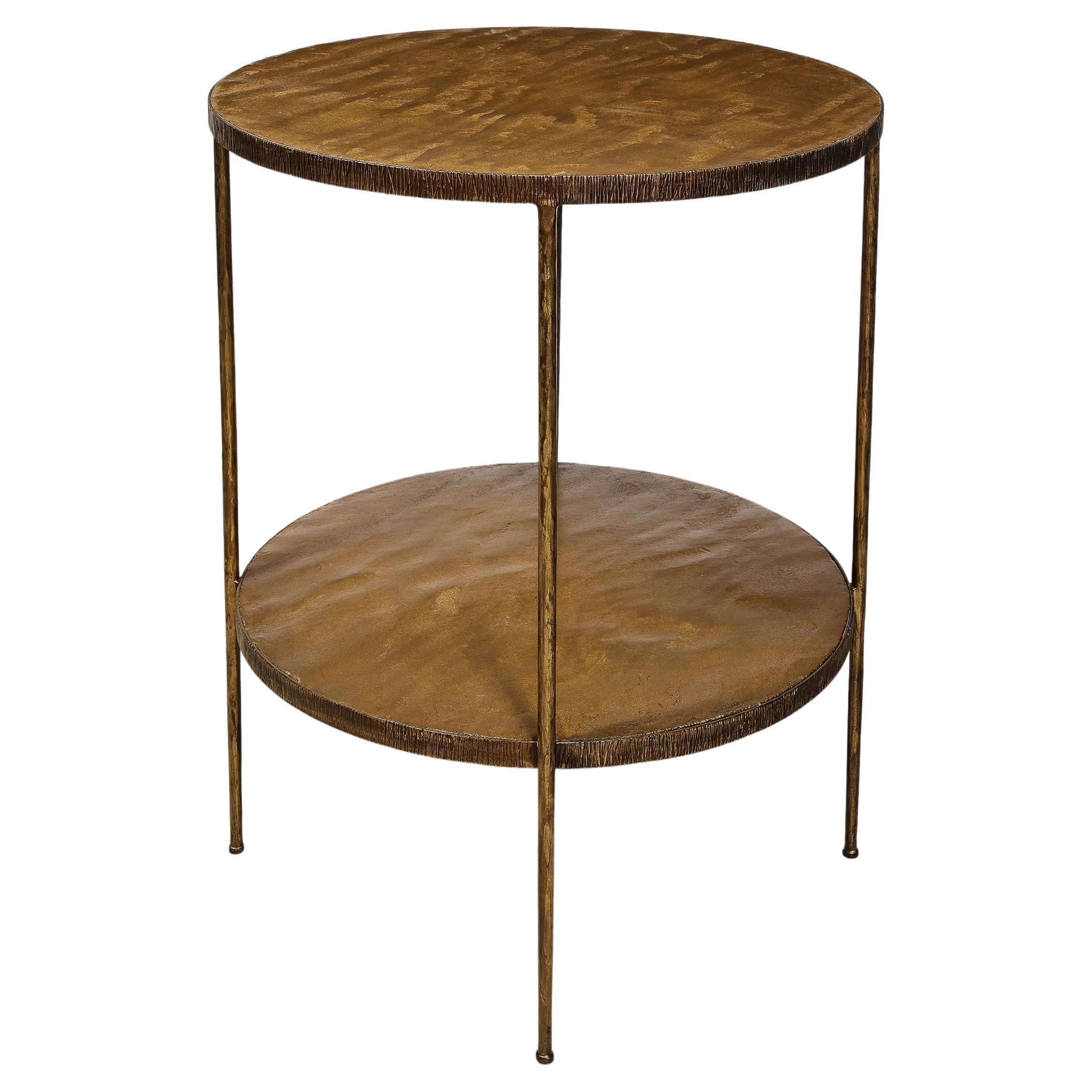 Contemporary Gilt Wrought Iron Table For Sale