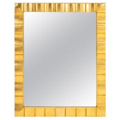 Contemporary Giltwood Beveled Mirror