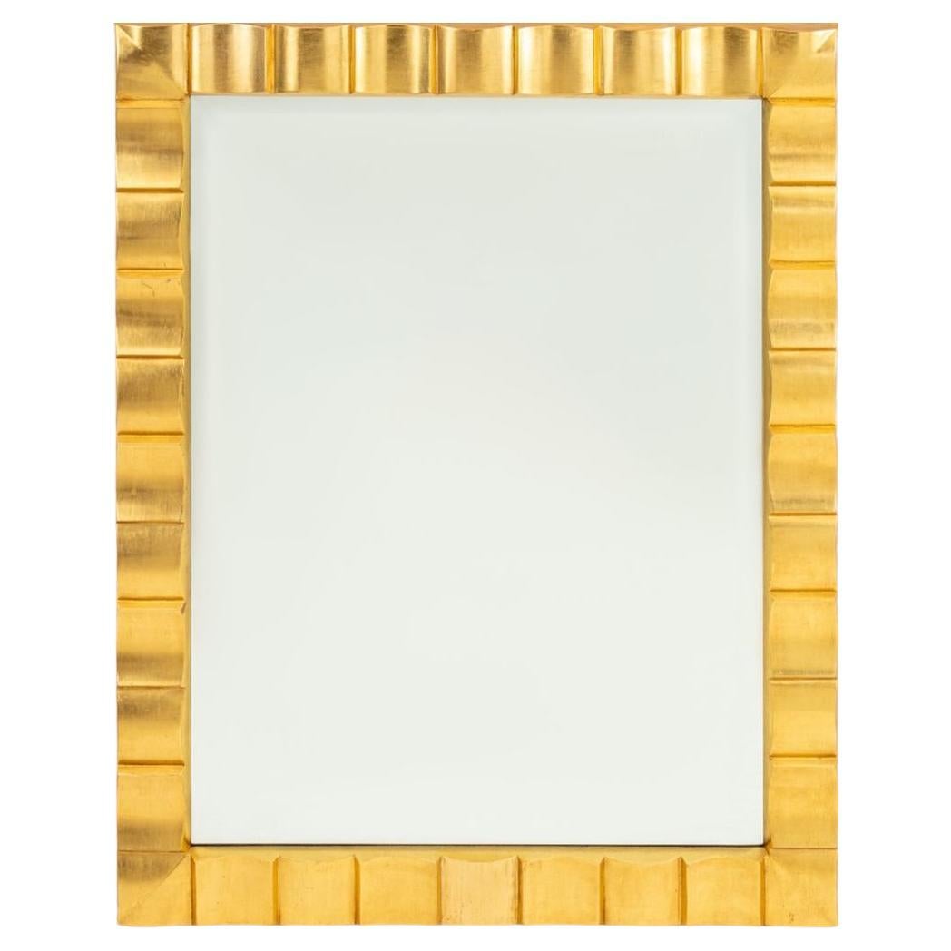 Contemporary Giltwood Beveled Mirror