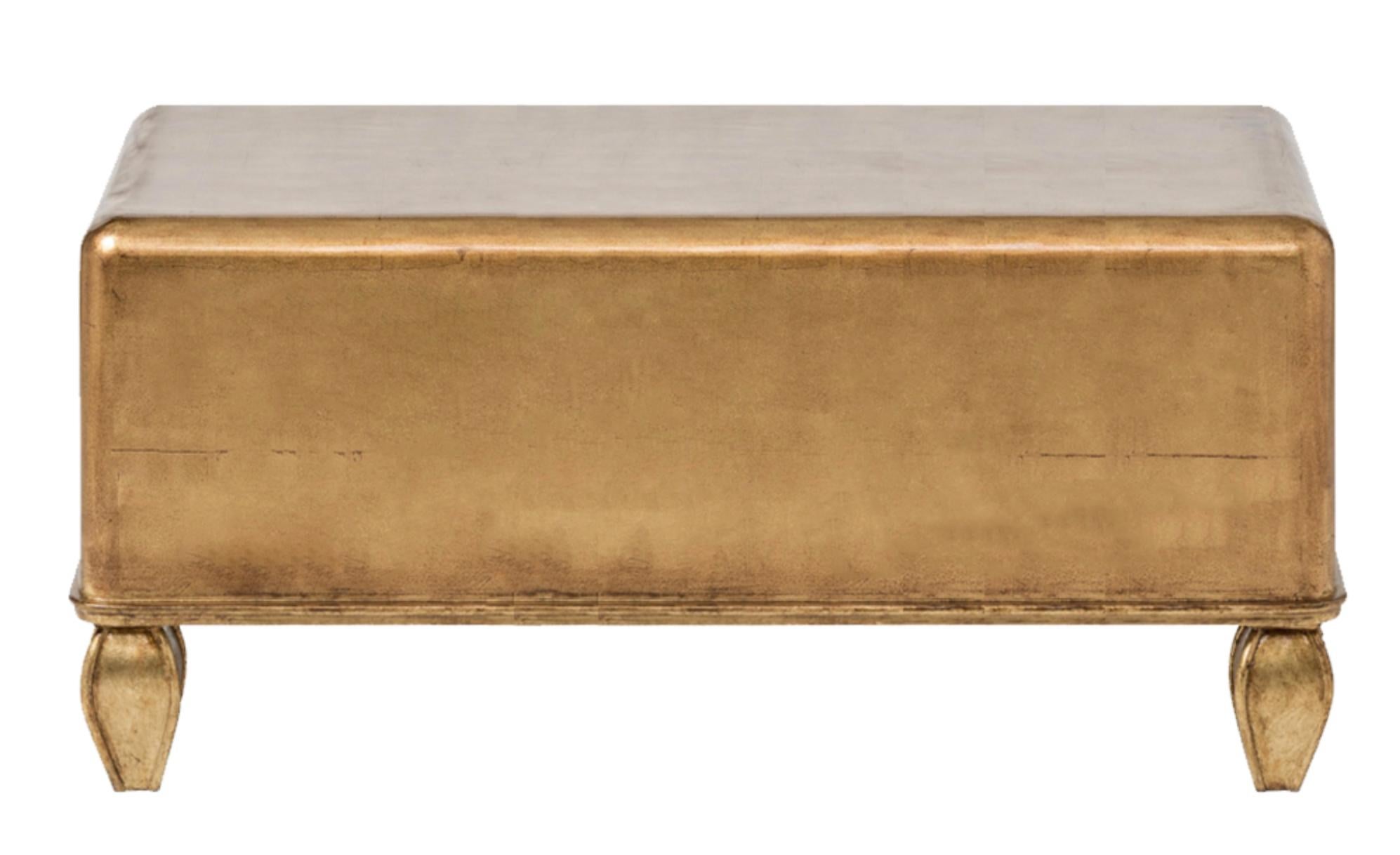 Americano Contemporary Giltwood Coffee Table - Large in vendita