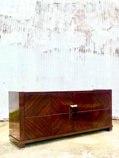 Contemporary Giorgio International Burl Wood Credenza