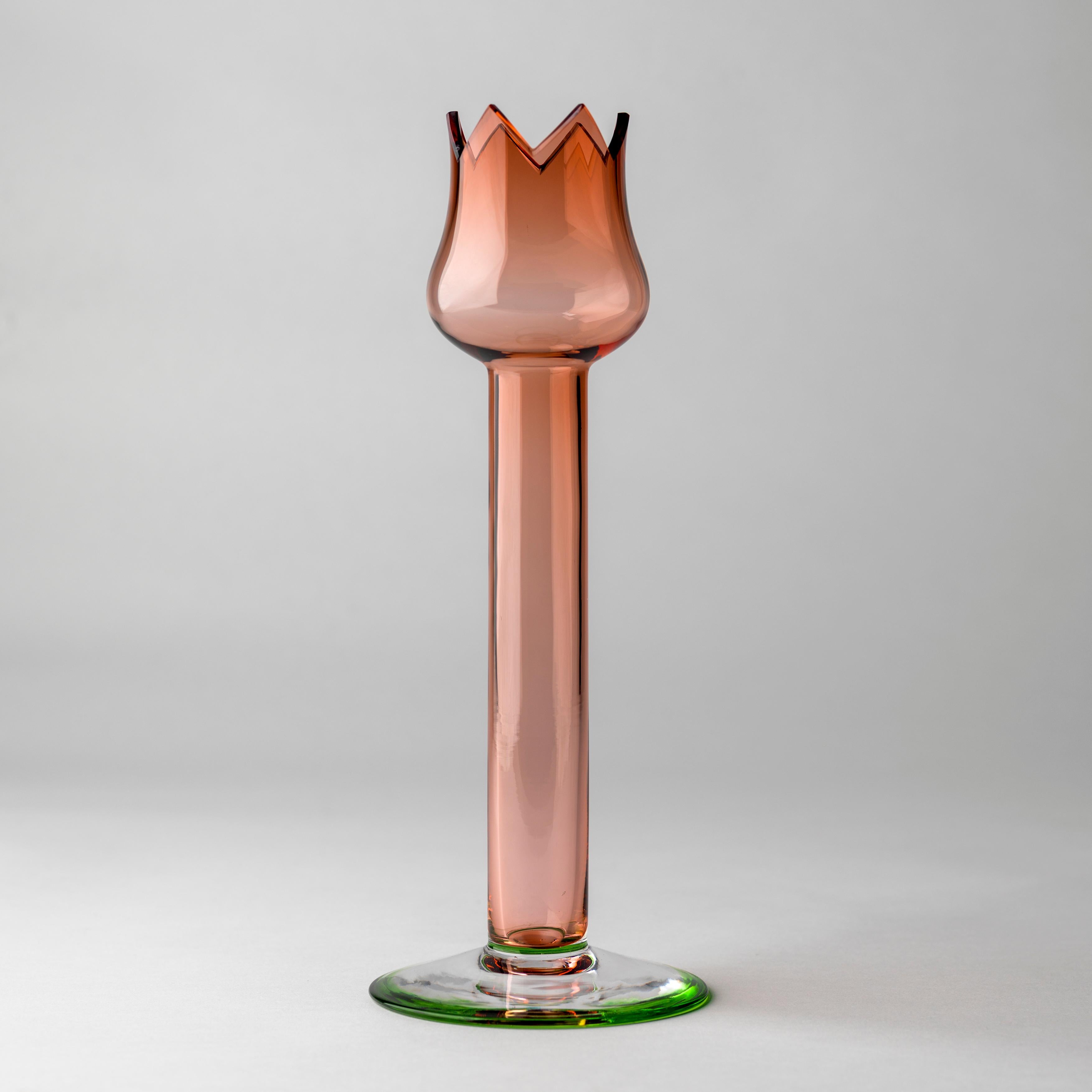 Spanish Contemporary Glass Candleholder by Oscar Tusquets for BD