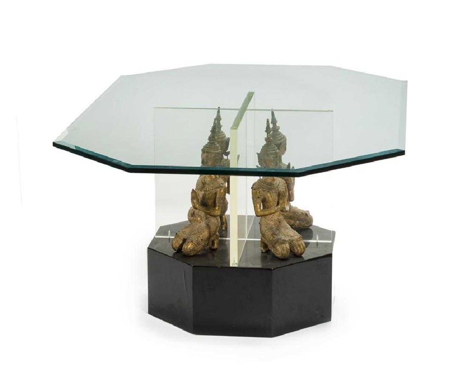 buddha glass table