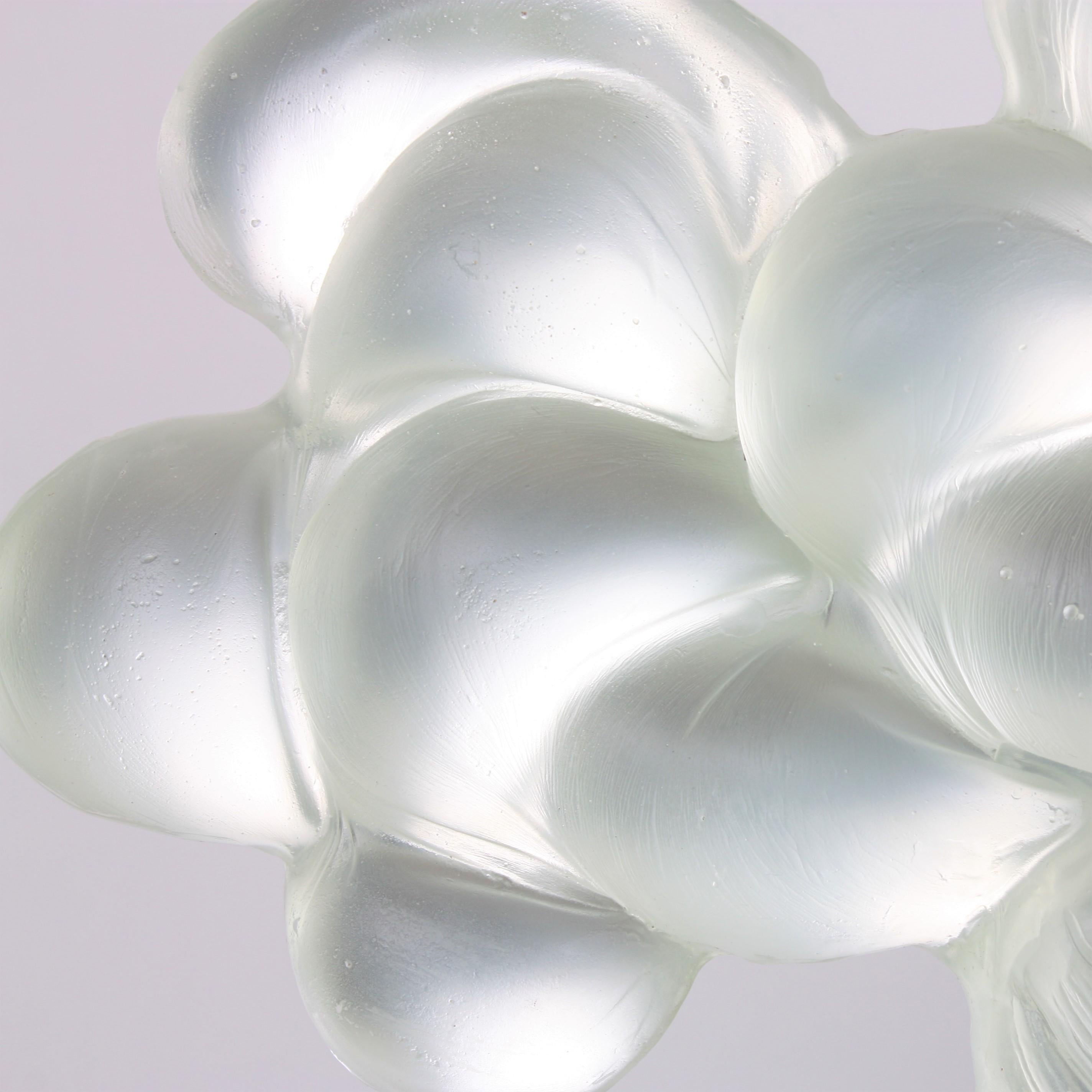 Minimalist Contemporary Glass Cloud Sculpture, Nuage III