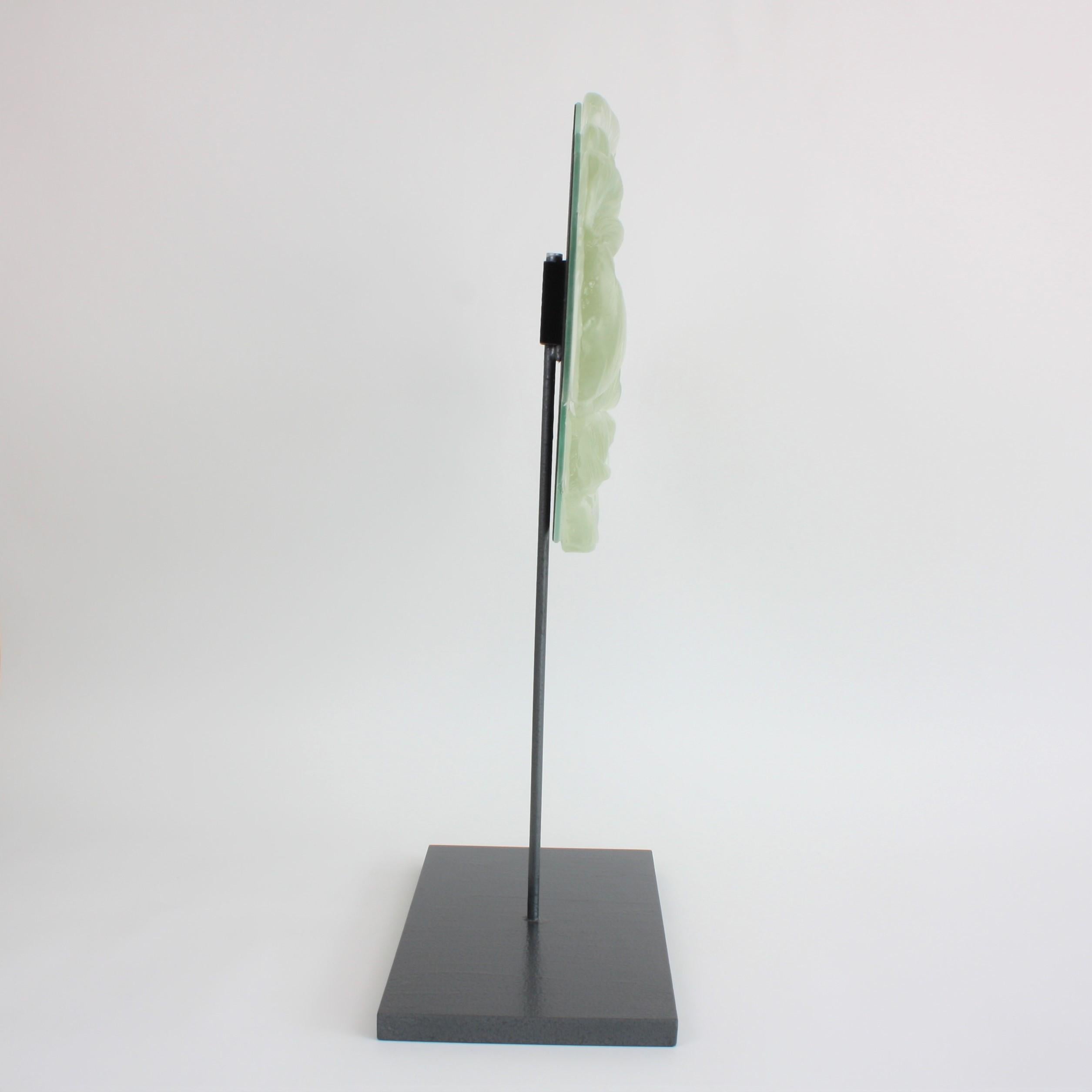 Metal Contemporary Glass Cloud Sculpture, Nuage III