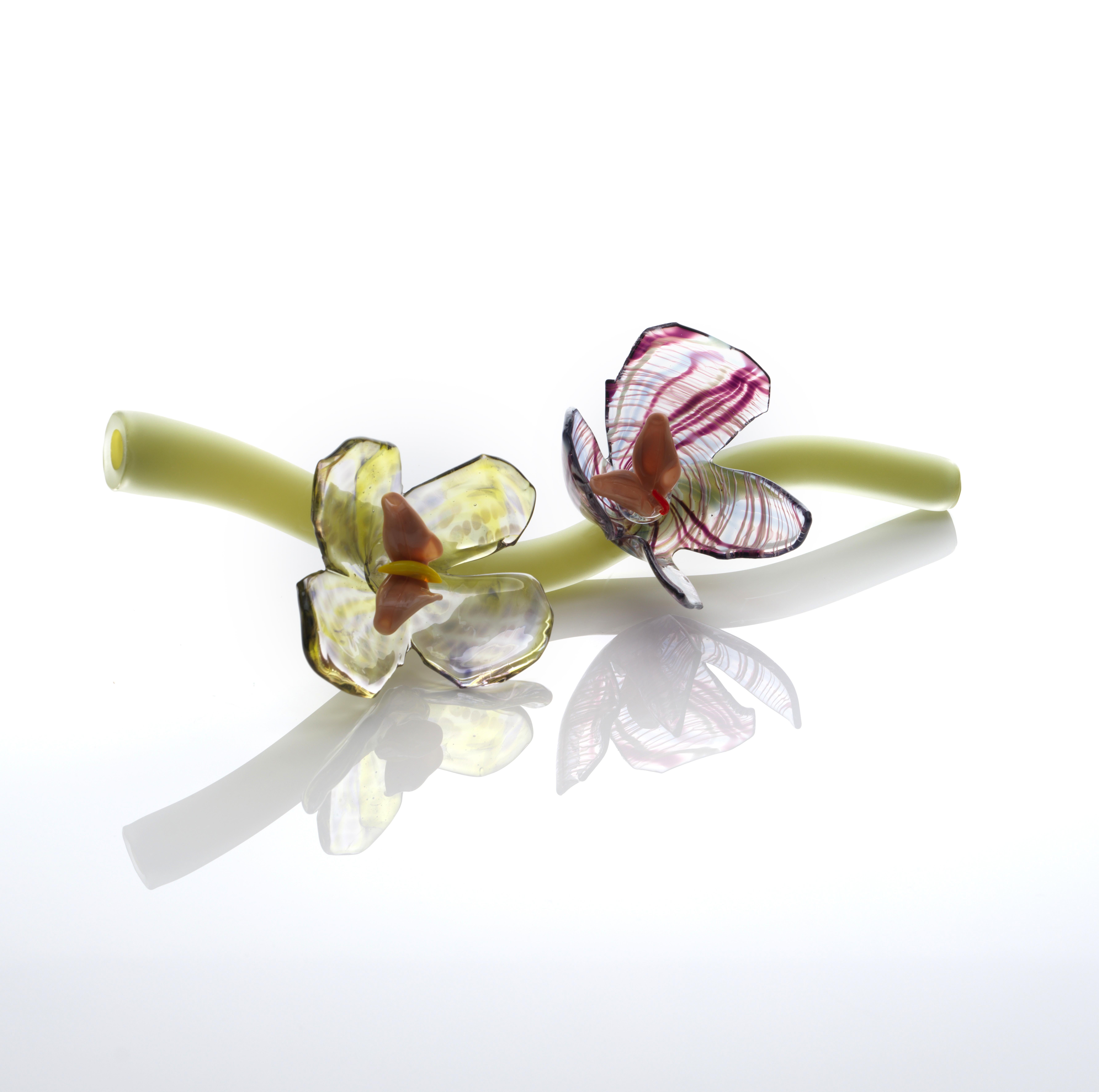 Contemporary Glass Flowers Sculpture, Michèle Oberdieck For Sale 1