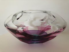 Contemporary Glass Kit Karbler Michael David Vortex Sculpture / Bowl
