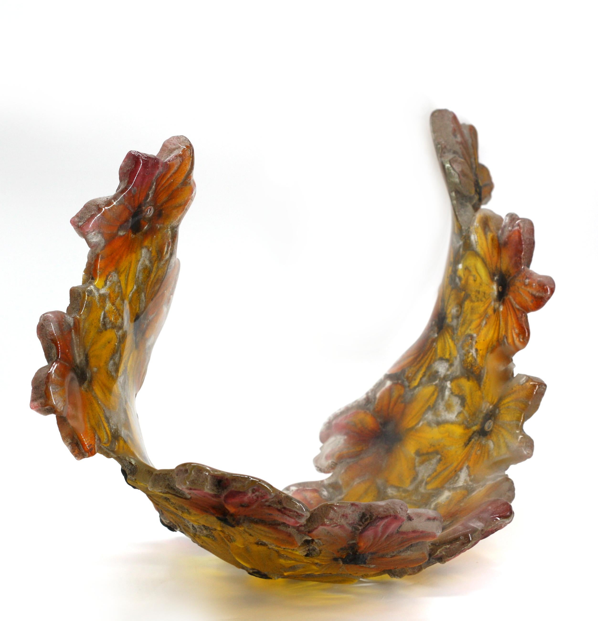 Bol sculptural contemporain en verre Bon état à West Palm Beach, FL