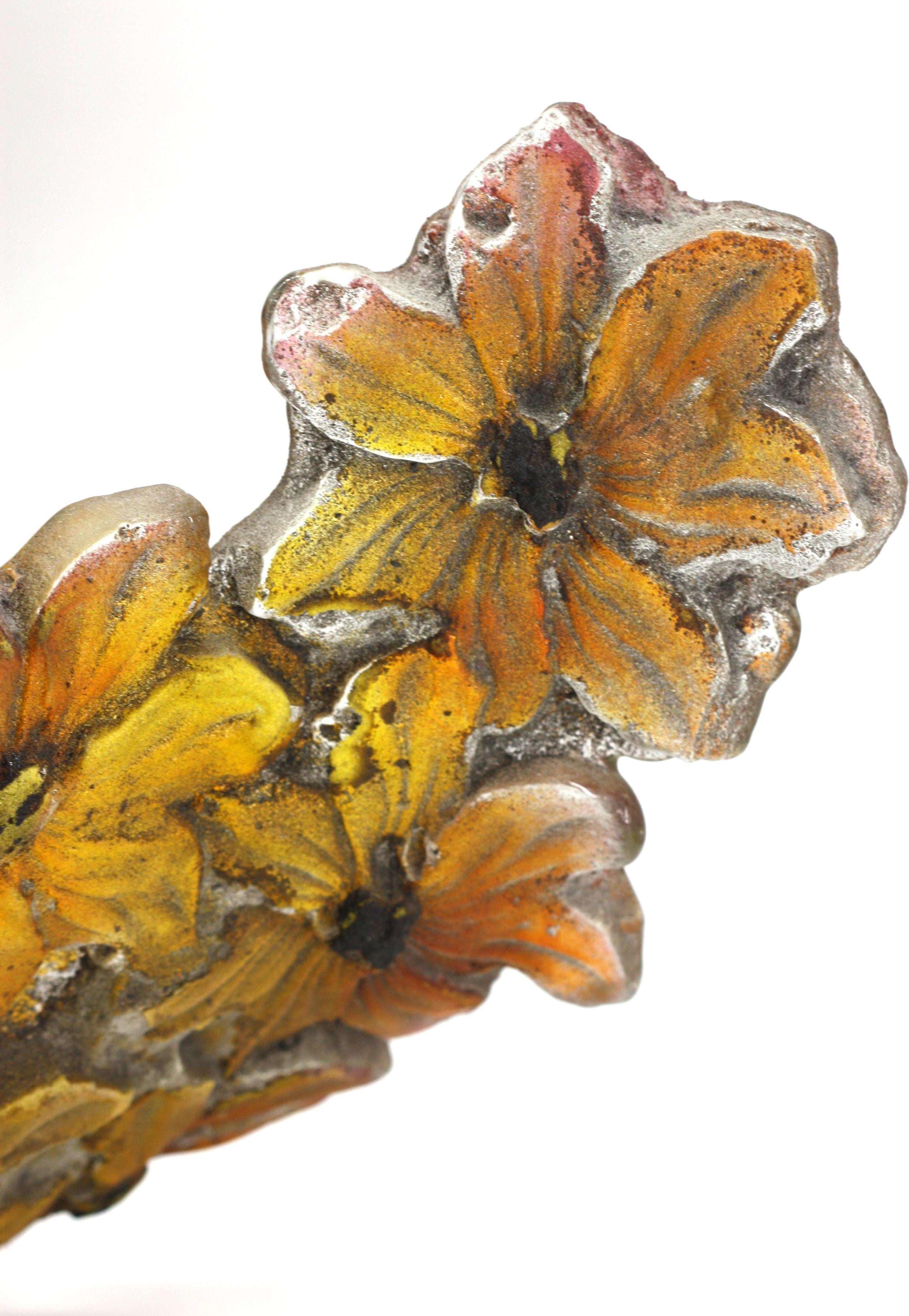 20ième siècle Bol sculptural contemporain en verre
