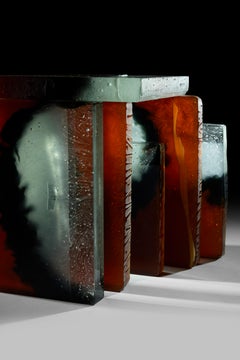 Sculpture en verre contemporaine - Lacs  par Perrin & Perrin
