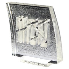 Sculpture contemporaine en verre - Lyre Ecrire  par Perrin & Perrin