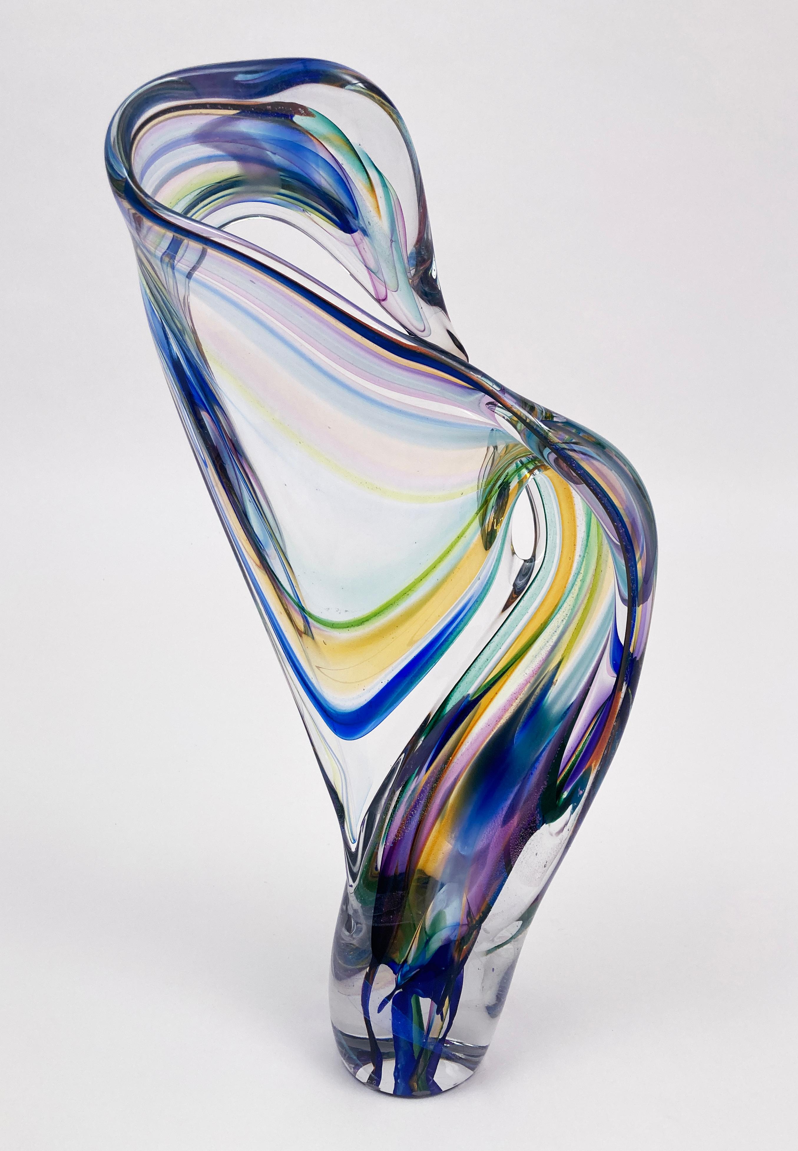 Sculpture contemporaine en verre 